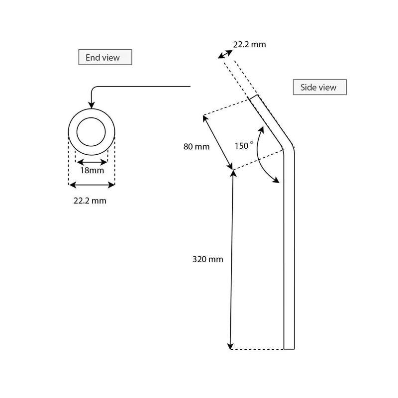 BMX Layback 22.2mm Seatpost Chrome-3